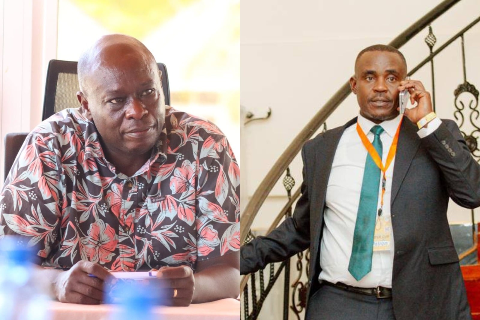 Collage photo of Rigathi Gachagua and Cleophas Malala.